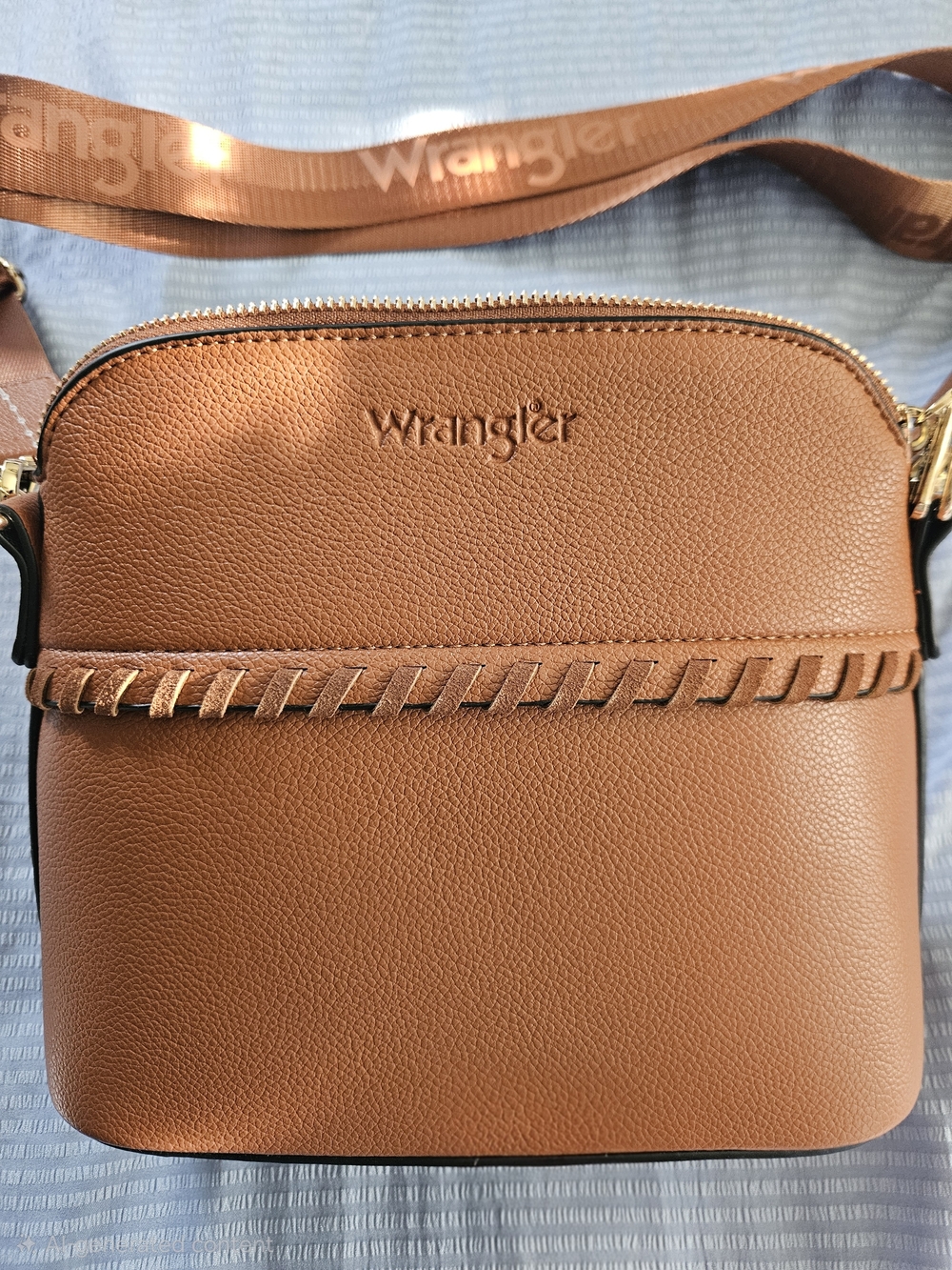 Wrangler Women's Tan Crossbody Bag - Sleek Leather-Style Shoulder Bag